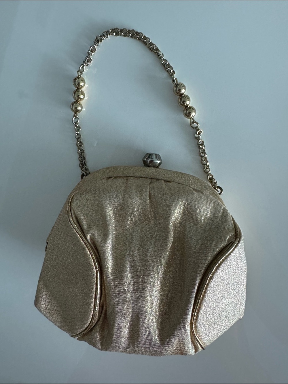Vintage Andé Gold Evening Handbag with Chain Handle